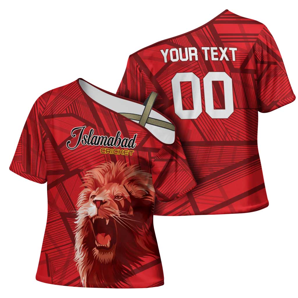 Custom Islamabad Cricket Cross Shoulder Shirt United We Win - Wonder Print Shop
