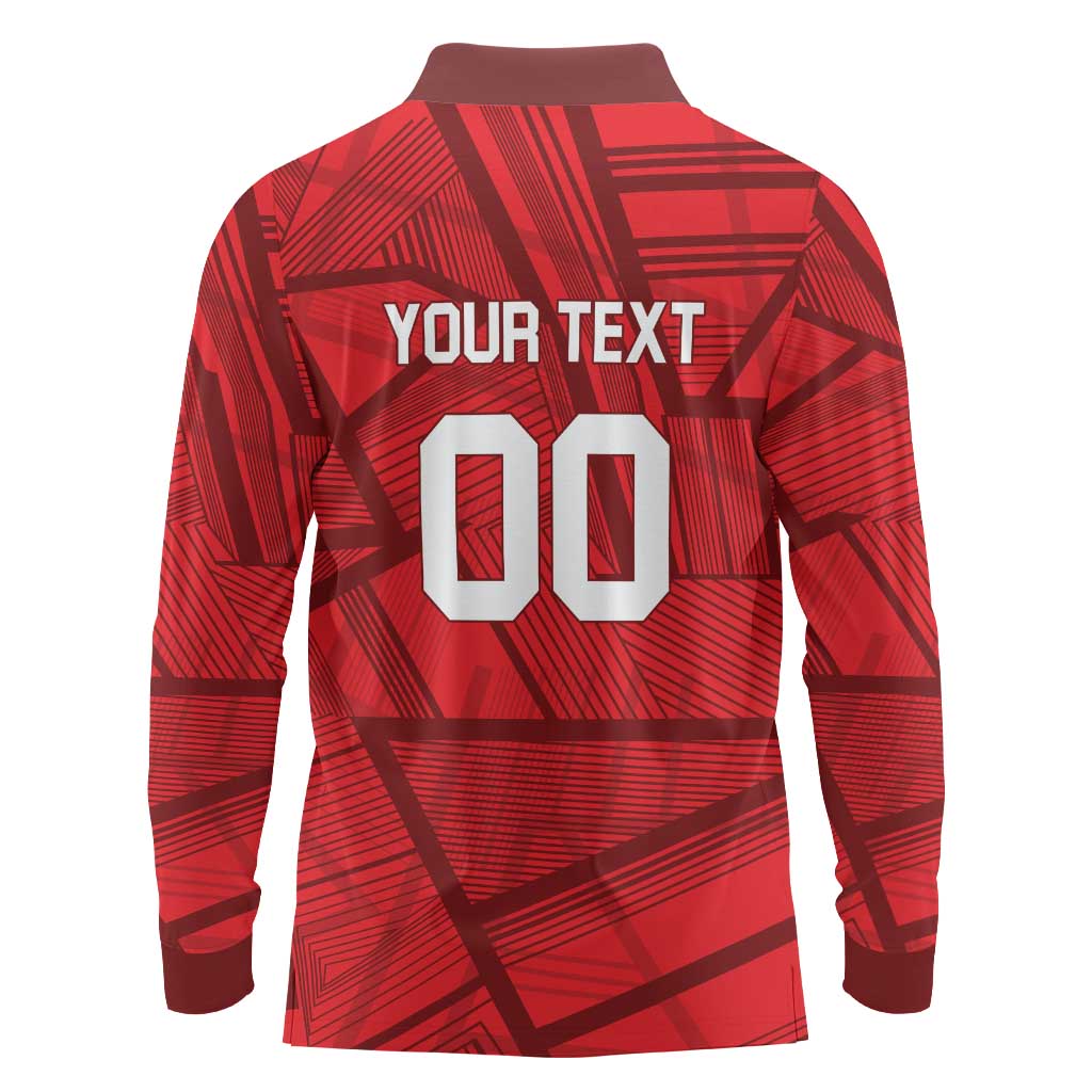 Custom Islamabad Cricket Long Sleeve Polo Shirt United We Win - Wonder Print Shop