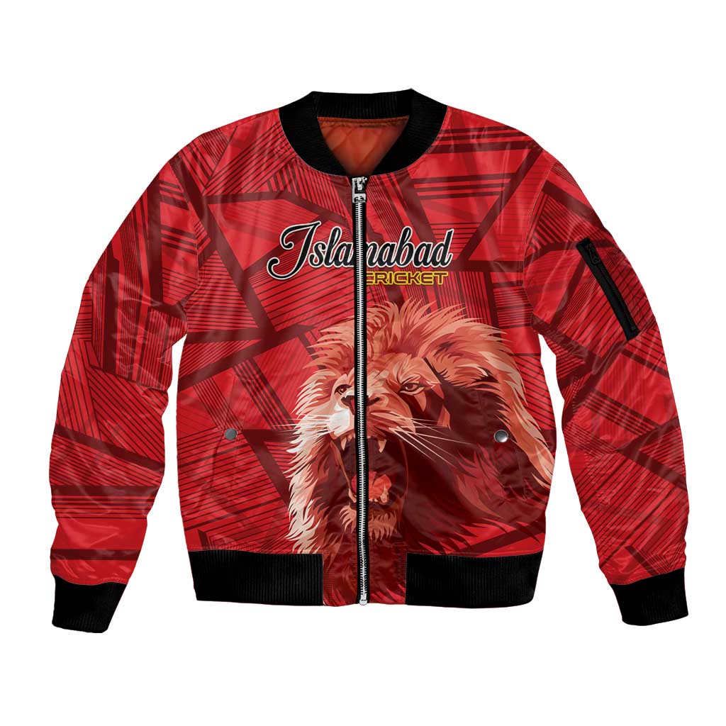Custom Islamabad Cricket Sleeve Zip Bomber Jacket United We Win - Wonder Print Shop
