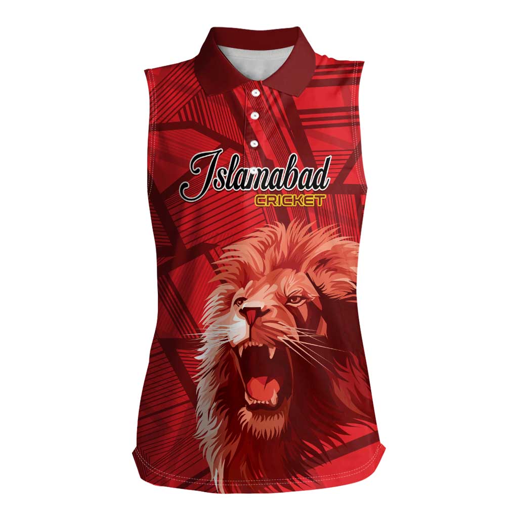 Custom Islamabad Cricket Women Sleeveless Polo Shirt United We Win - Wonder Print Shop