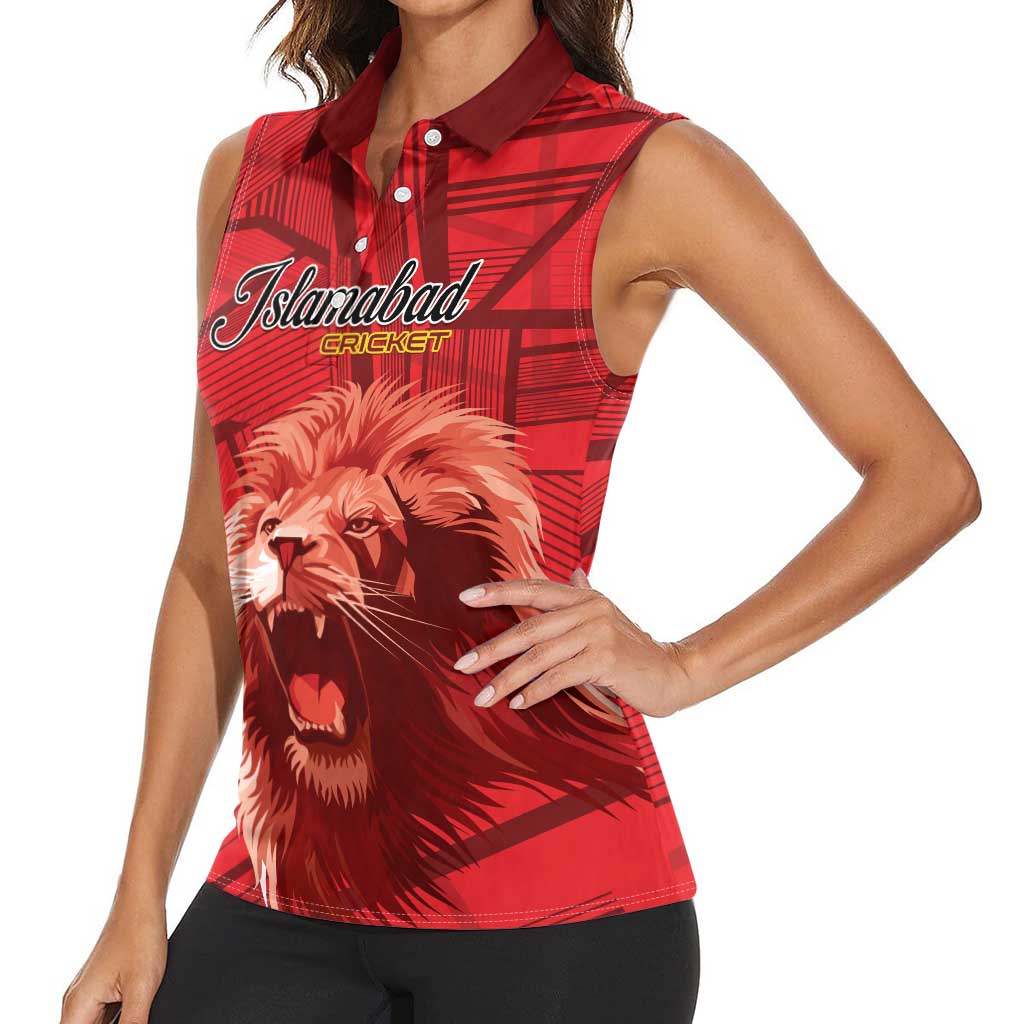 Custom Islamabad Cricket Women Sleeveless Polo Shirt United We Win - Wonder Print Shop