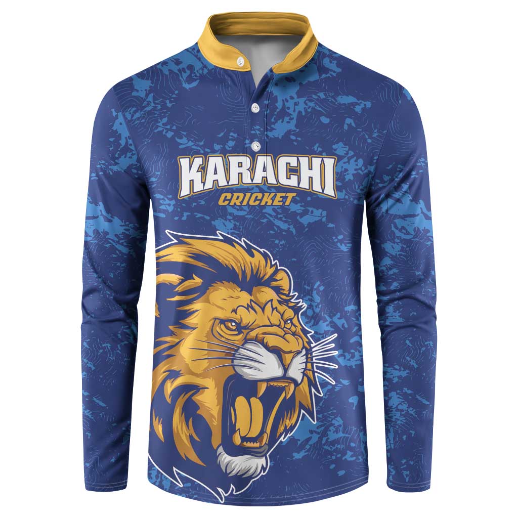 Custom Karachi Cricket Kings Button Sweatshirt Yeh Hai Karachi - Wonder Print Shop