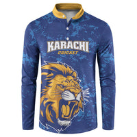 Custom Karachi Cricket Kings Button Sweatshirt Yeh Hai Karachi - Wonder Print Shop