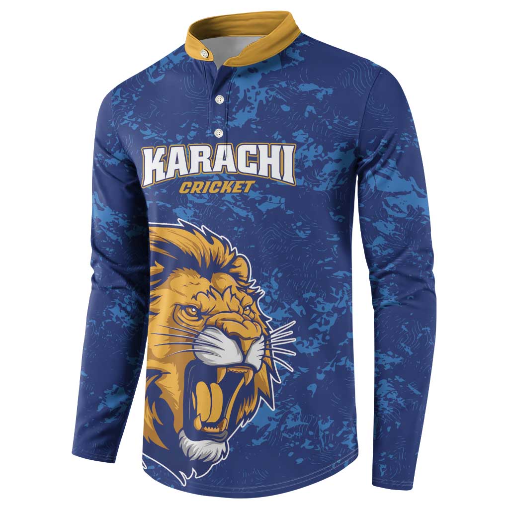 Custom Karachi Cricket Kings Button Sweatshirt Yeh Hai Karachi - Wonder Print Shop