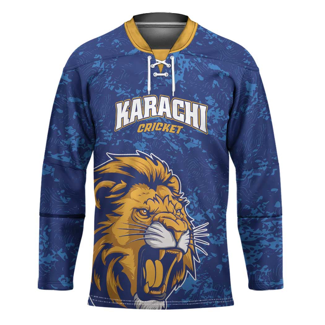 Custom Karachi Cricket Kings Hockey Jersey Yeh Hai Karachi - Wonder Print Shop