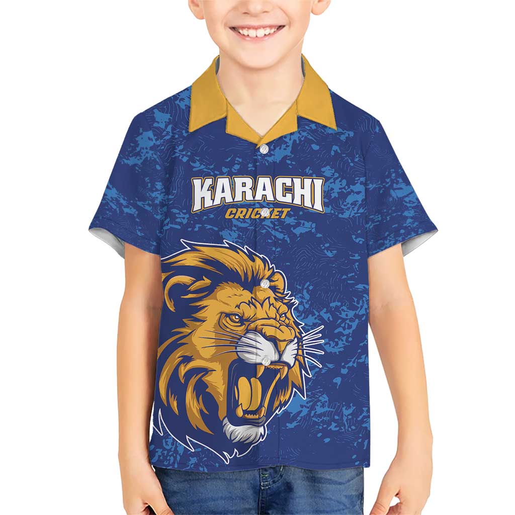 Custom Karachi Cricket Kings Kid Hawaiian Shirt Yeh Hai Karachi - Wonder Print Shop
