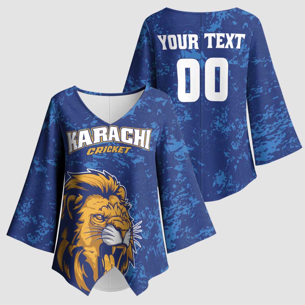 Custom Karachi Cricket Kings Kimono Sleeve Blouse Yeh Hai Karachi - Wonder Print Shop