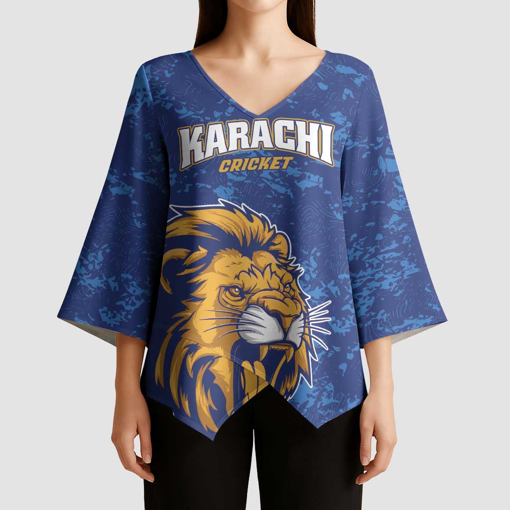 Custom Karachi Cricket Kings Kimono Sleeve Blouse Yeh Hai Karachi - Wonder Print Shop