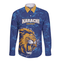 Custom Karachi Cricket Kings Long Sleeve Button Shirt Yeh Hai Karachi - Wonder Print Shop