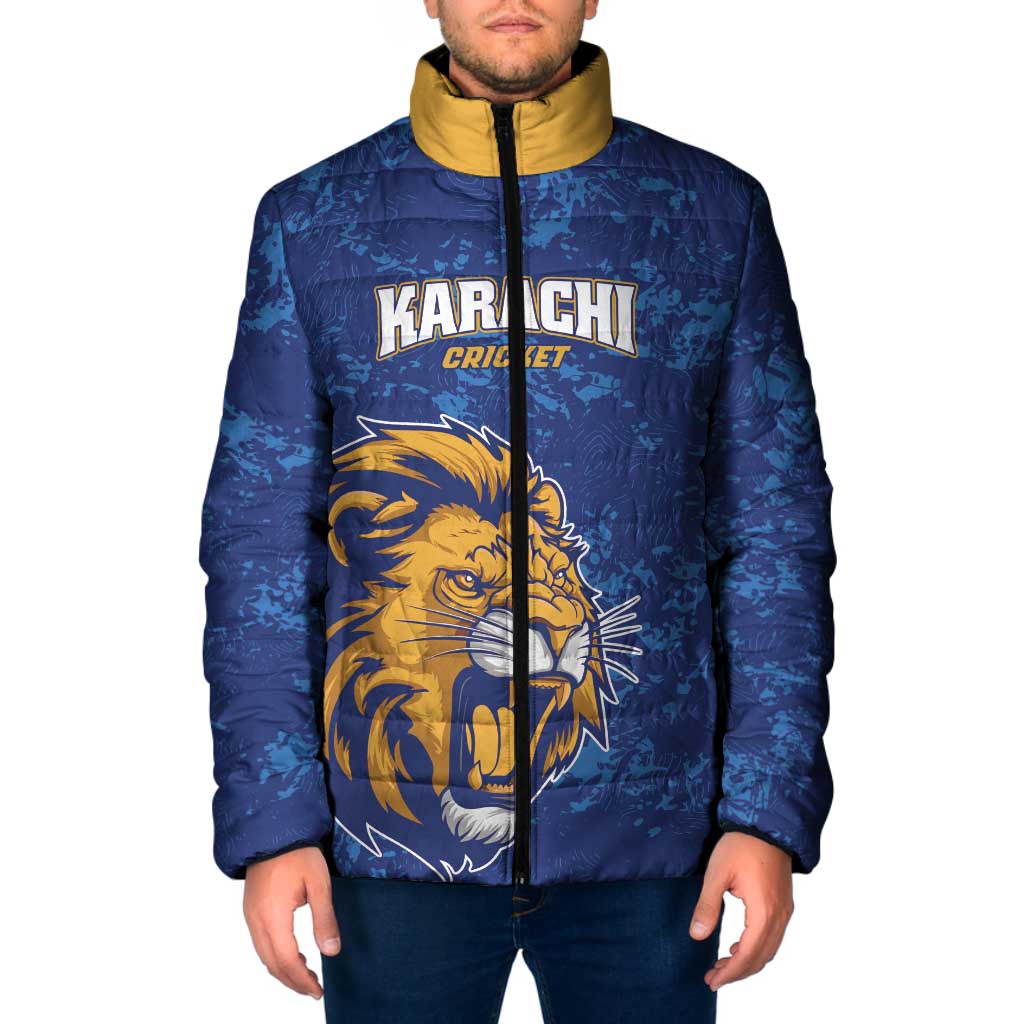 Custom Karachi Cricket Kings Padded Jacket Yeh Hai Karachi - Wonder Print Shop