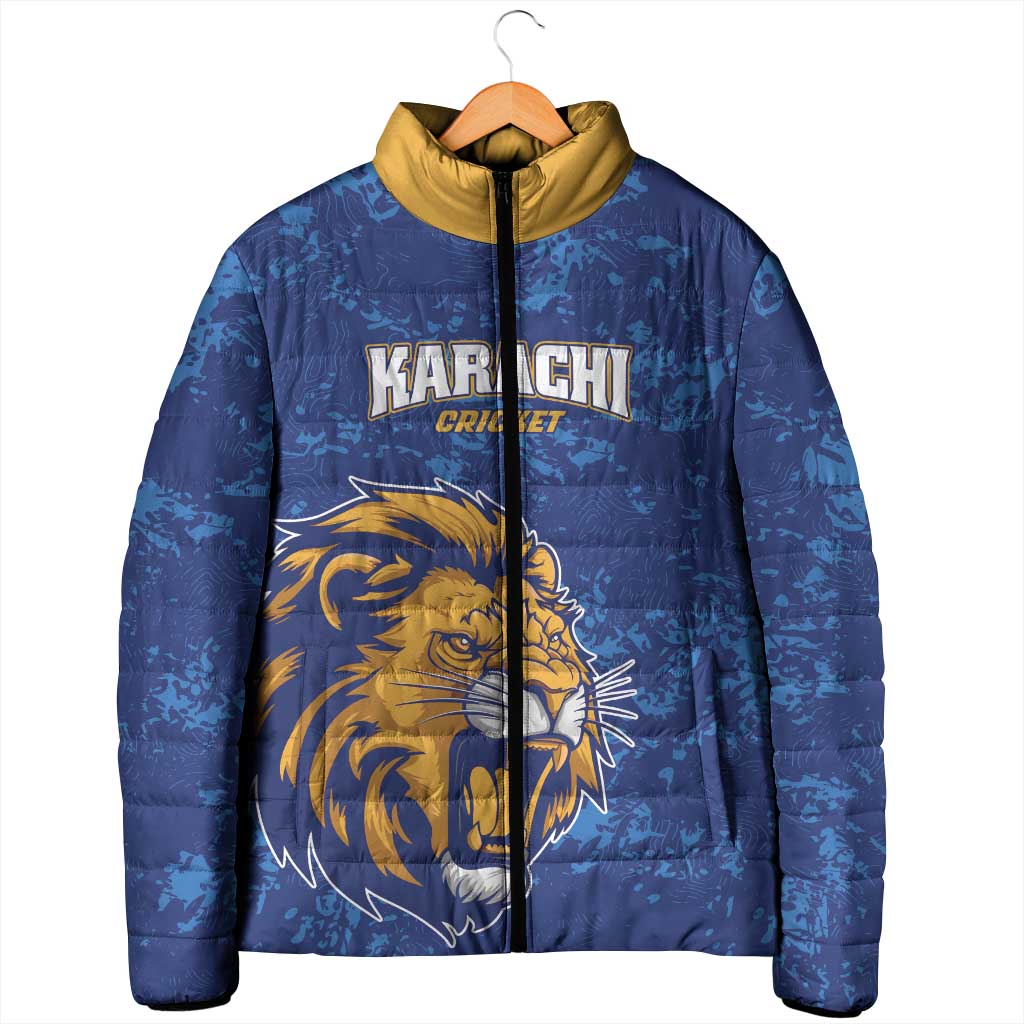 Custom Karachi Cricket Kings Padded Jacket Yeh Hai Karachi - Wonder Print Shop