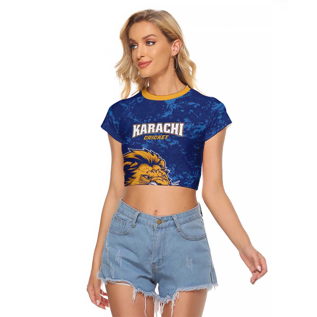 Custom Karachi Cricket Kings Raglan Cropped T Shirt Yeh Hai Karachi - Wonder Print Shop