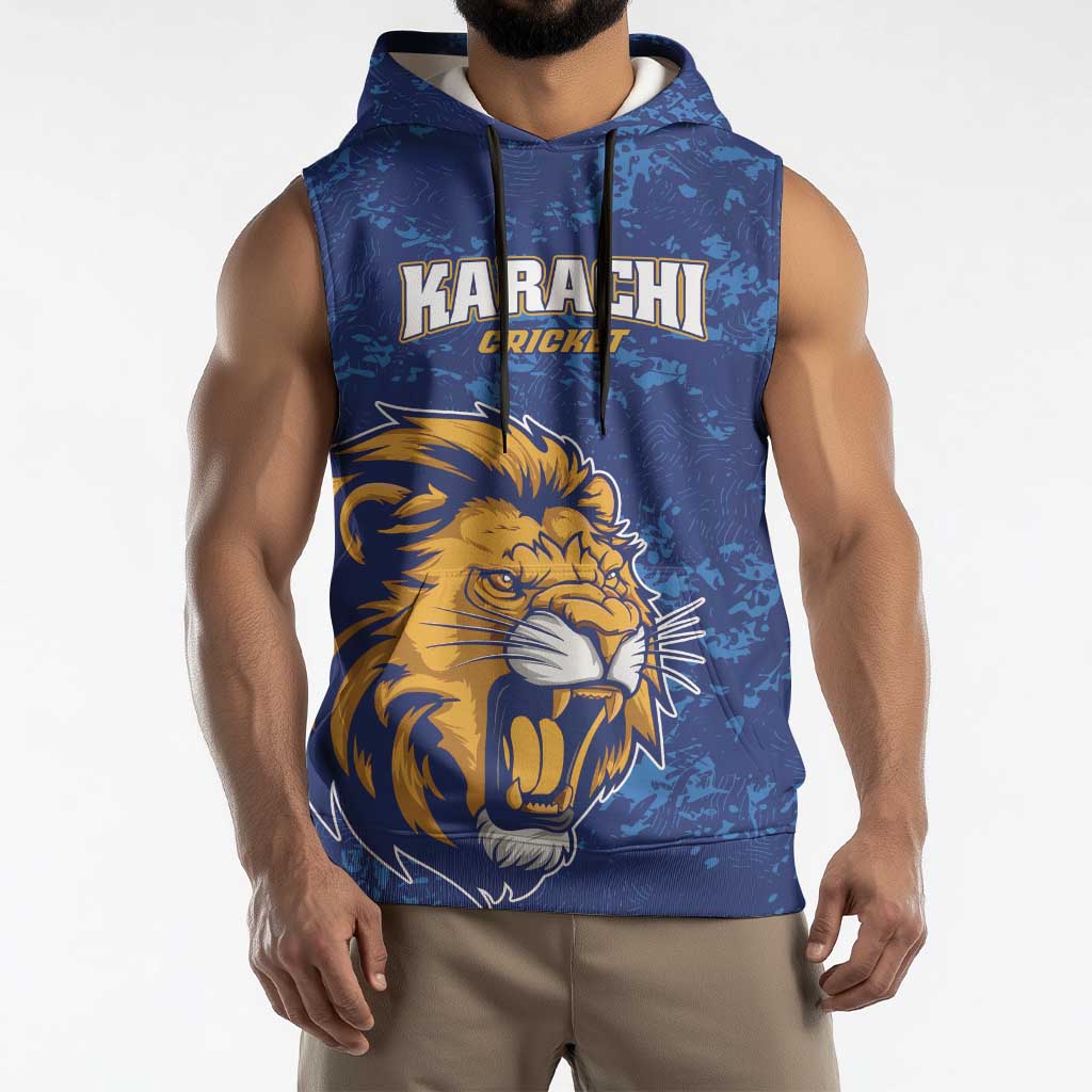 Custom Karachi Cricket Kings Sleeveless Hoodie Yeh Hai Karachi - Wonder Print Shop
