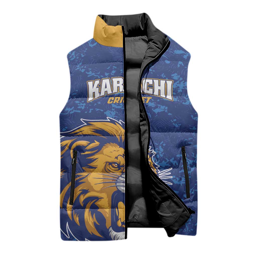 Custom Karachi Cricket Kings Sleeveless Puffer Jacket Yeh Hai Karachi - Wonder Print Shop
