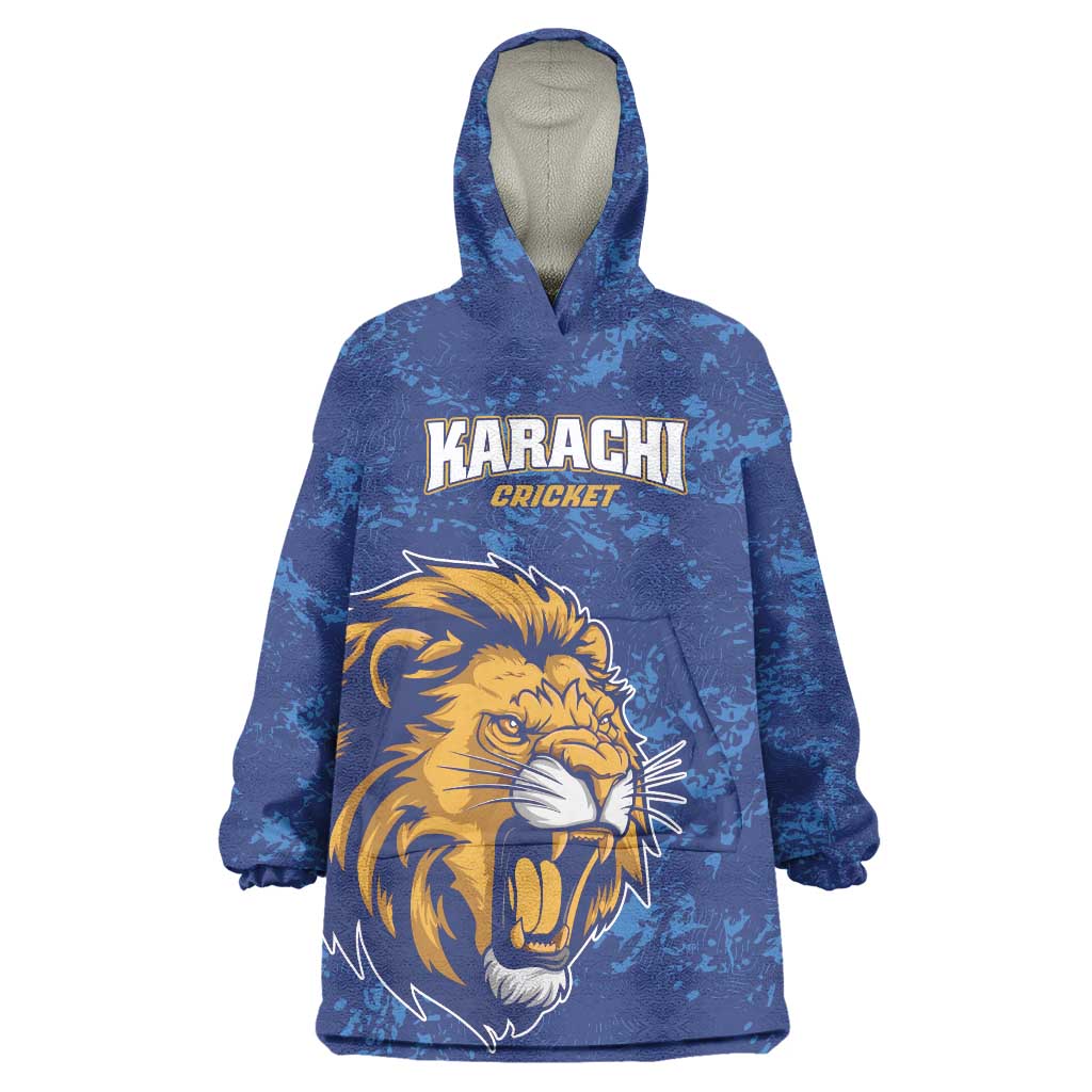 Custom Karachi Cricket Kings Wearable Blanket Hoodie Yeh Hai Karachi - Wonder Print Shop