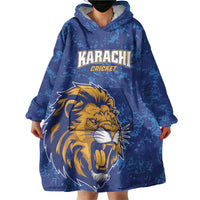 Custom Karachi Cricket Kings Wearable Blanket Hoodie Yeh Hai Karachi - Wonder Print Shop