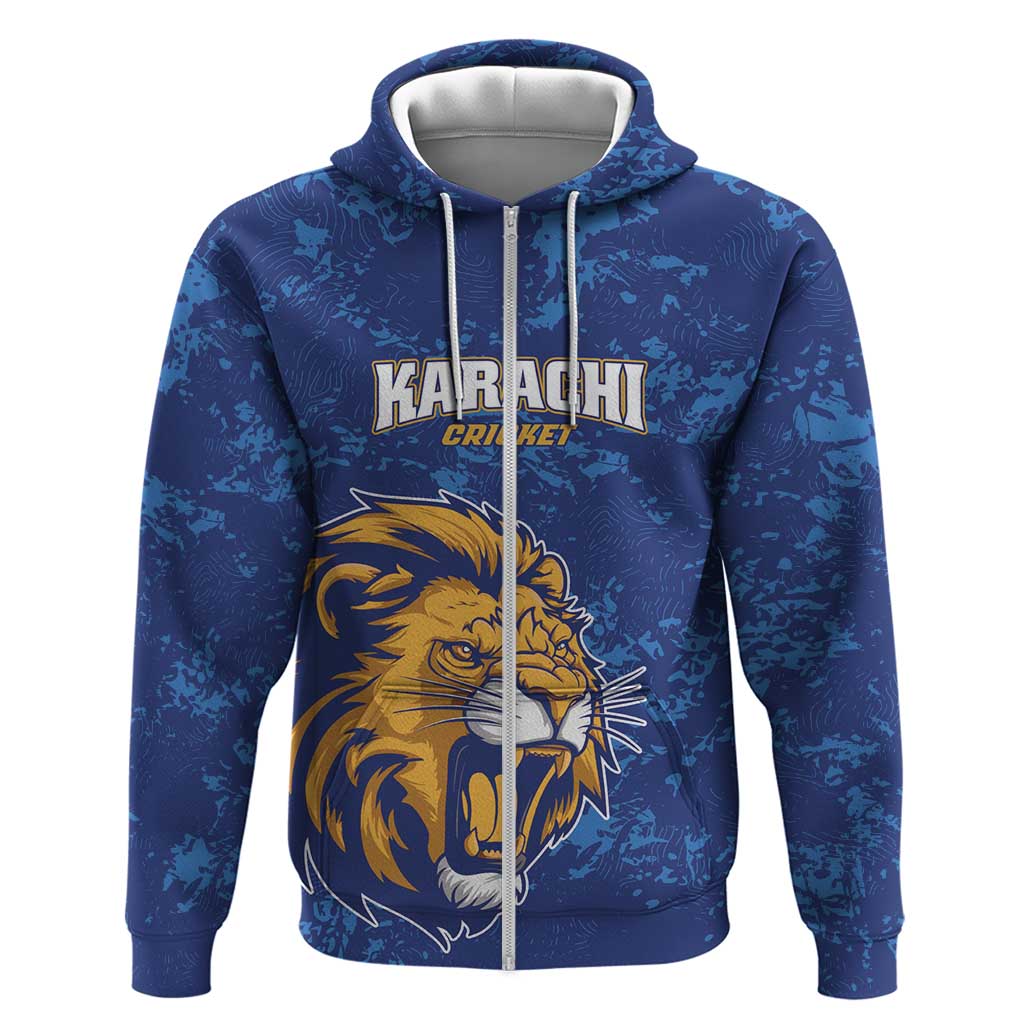 Custom Karachi Cricket Kings Zip Hoodie Yeh Hai Karachi - Wonder Print Shop