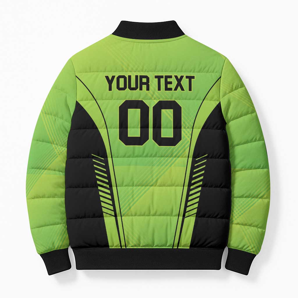 Custom Lahore Cricket Qalandars Bomber Puffer Jacket Dama Dam Mast Qalandar - Wonder Print Shop