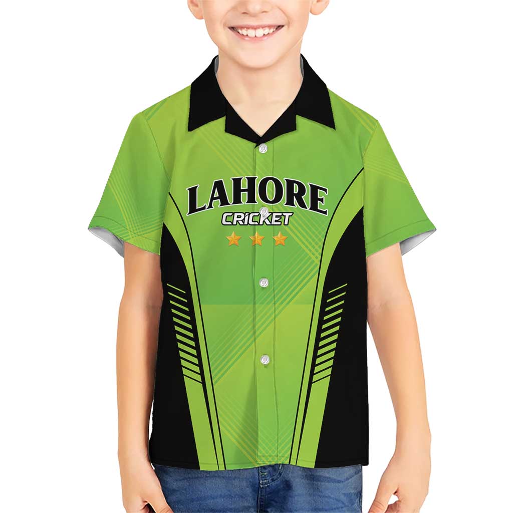 Custom Lahore Cricket Qalandars Kid Hawaiian Shirt Dama Dam Mast Qalandar - Wonder Print Shop