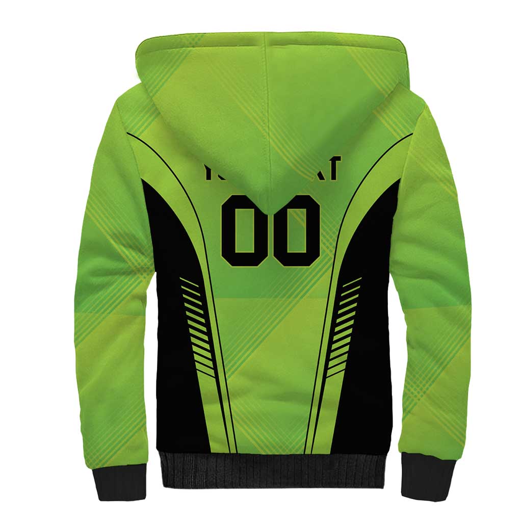 Custom Lahore Cricket Qalandars Sherpa Hoodie Dama Dam Mast Qalandar - Wonder Print Shop