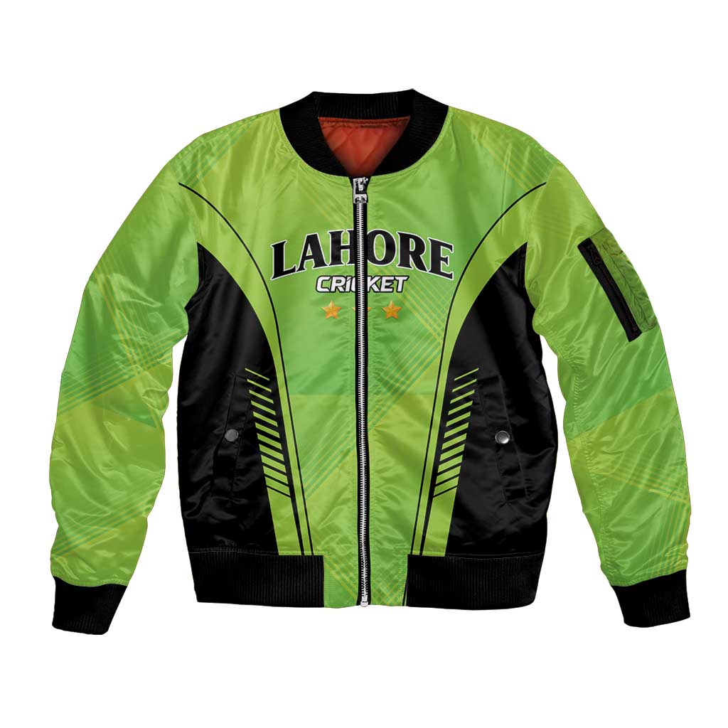 Custom Lahore Cricket Qalandars Sleeve Zip Bomber Jacket Dama Dam Mast Qalandar - Wonder Print Shop