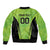 Custom Lahore Cricket Qalandars Sleeve Zip Bomber Jacket Dama Dam Mast Qalandar - Wonder Print Shop