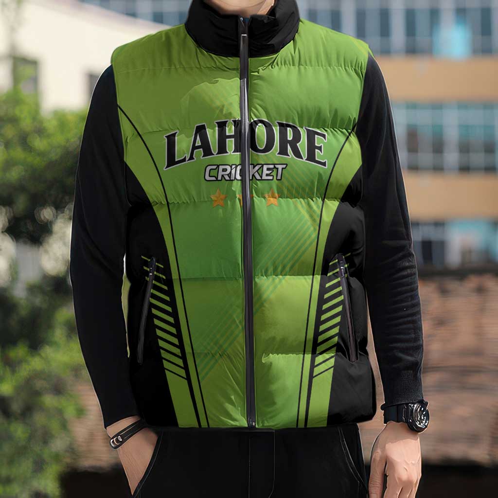 Custom Lahore Cricket Qalandars Sleeveless Puffer Jacket Dama Dam Mast Qalandar - Wonder Print Shop