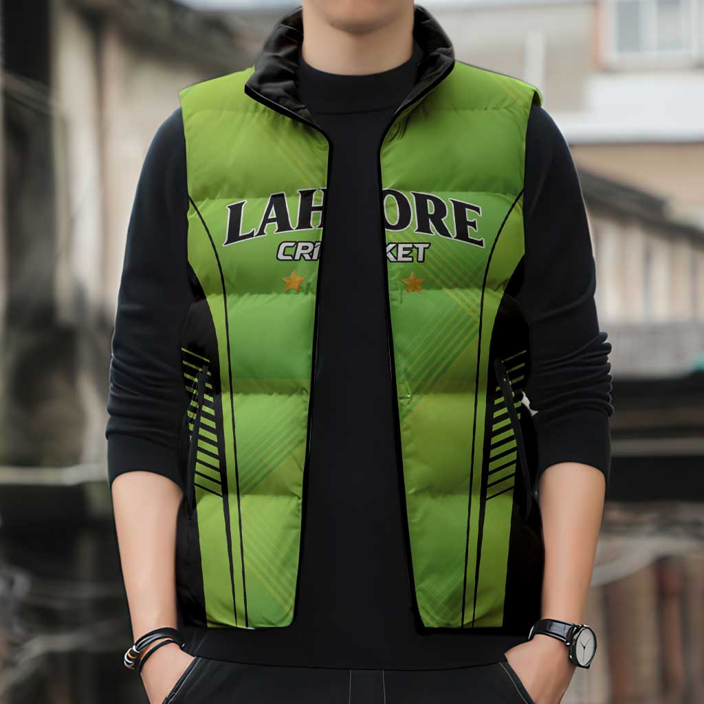 Custom Lahore Cricket Qalandars Sleeveless Puffer Jacket Dama Dam Mast Qalandar - Wonder Print Shop
