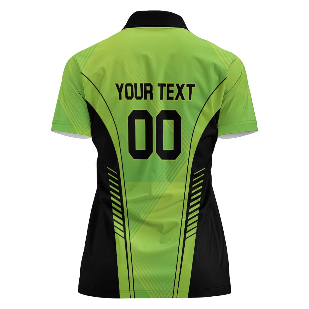 Custom Lahore Cricket Qalandars Women Polo Shirt Dama Dam Mast Qalandar - Wonder Print Shop