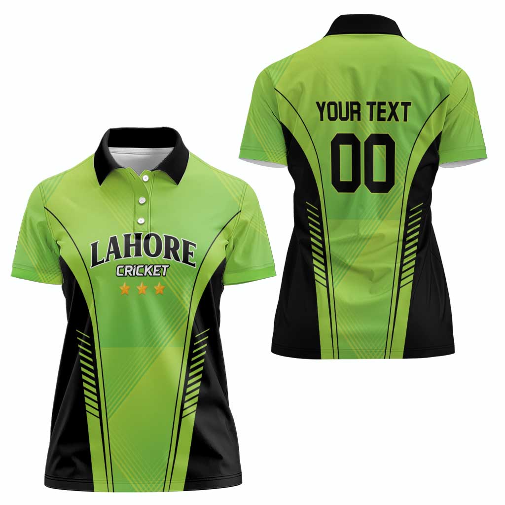 Custom Lahore Cricket Qalandars Women Polo Shirt Dama Dam Mast Qalandar - Wonder Print Shop