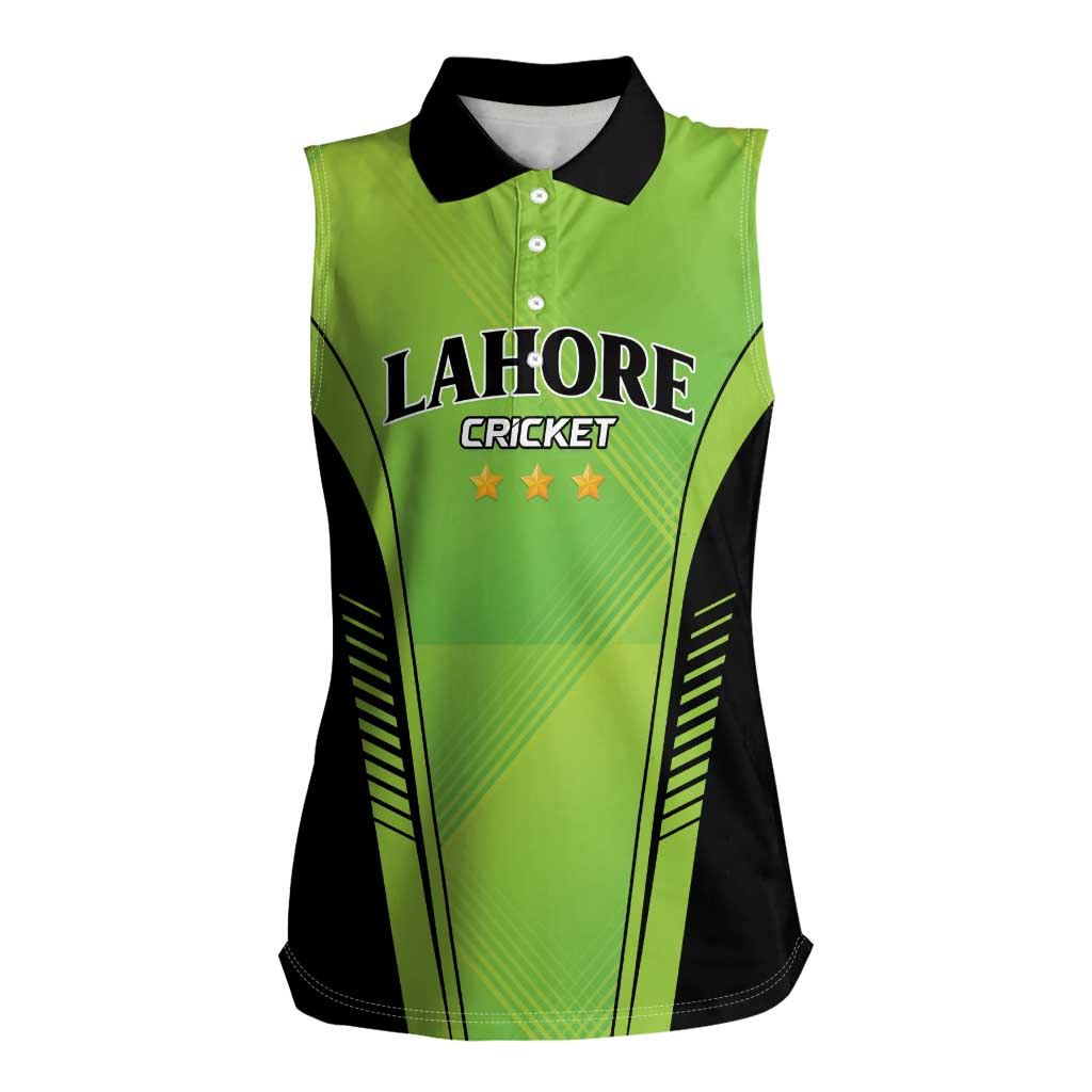 Custom Lahore Cricket Qalandars Women Sleeveless Polo Shirt Dama Dam Mast Qalandar - Wonder Print Shop