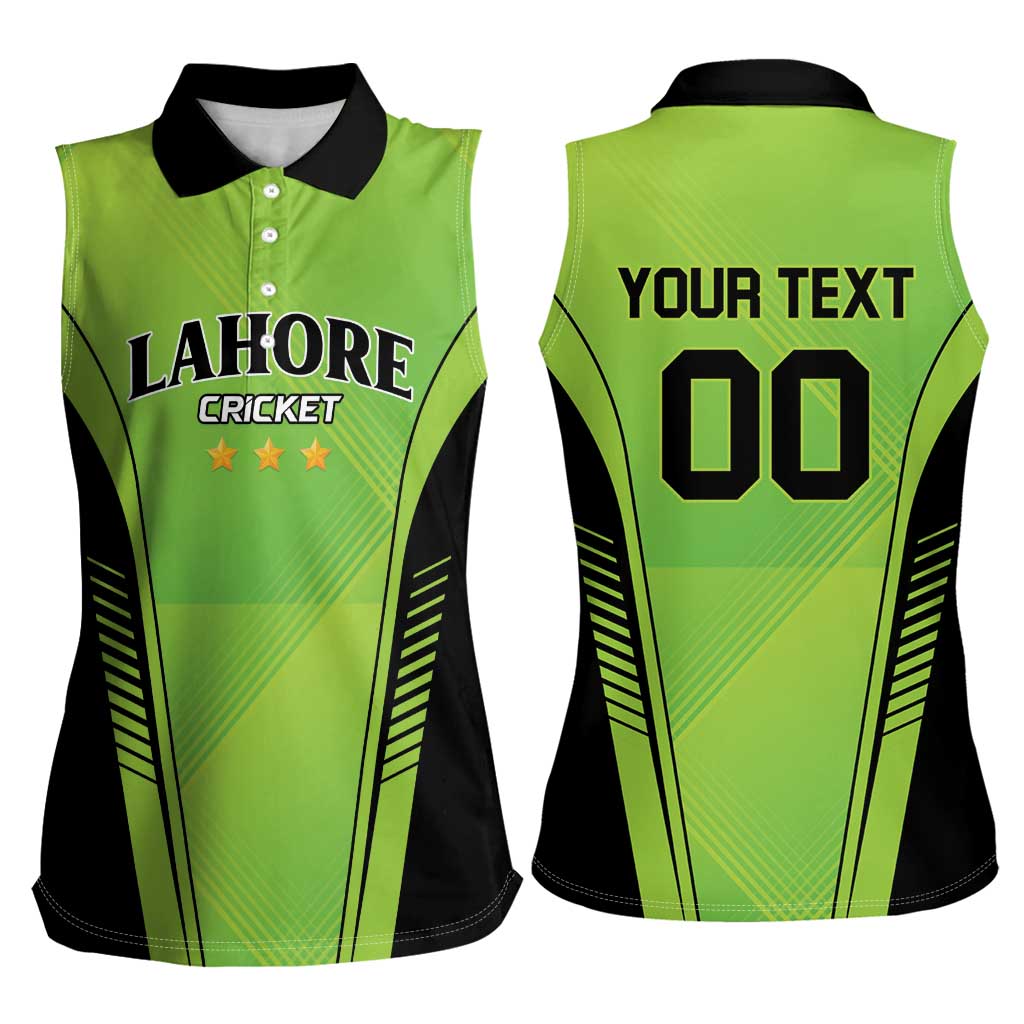 Custom Lahore Cricket Qalandars Women Sleeveless Polo Shirt Dama Dam Mast Qalandar - Wonder Print Shop
