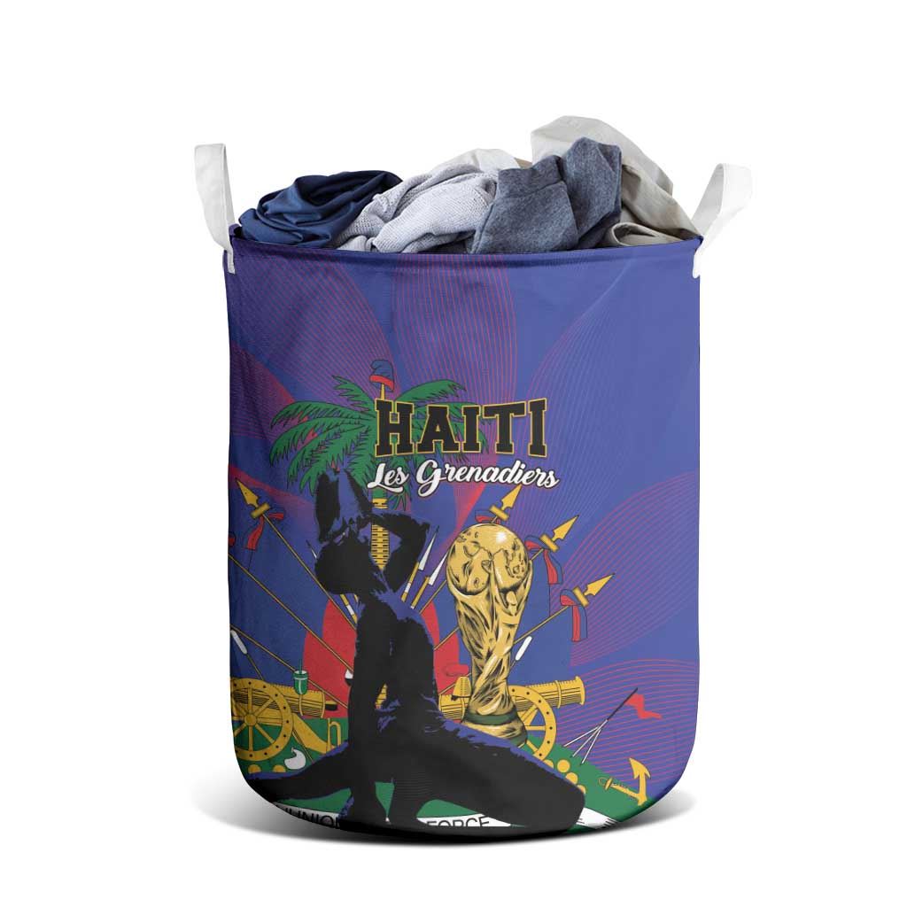 Haiti World Football 2026 Laundry Basket Go Les Grenadiers - Wonder Print Shop