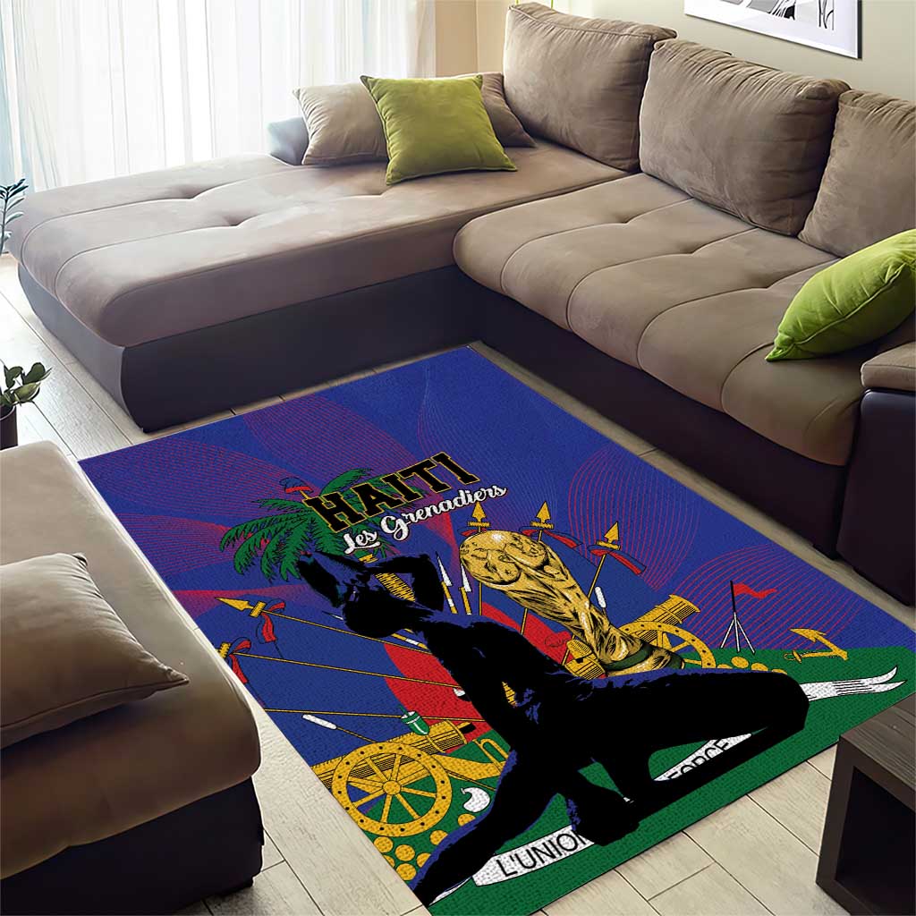 Haiti World Football 2026 Area Rug Go Les Grenadiers - Wonder Print Shop