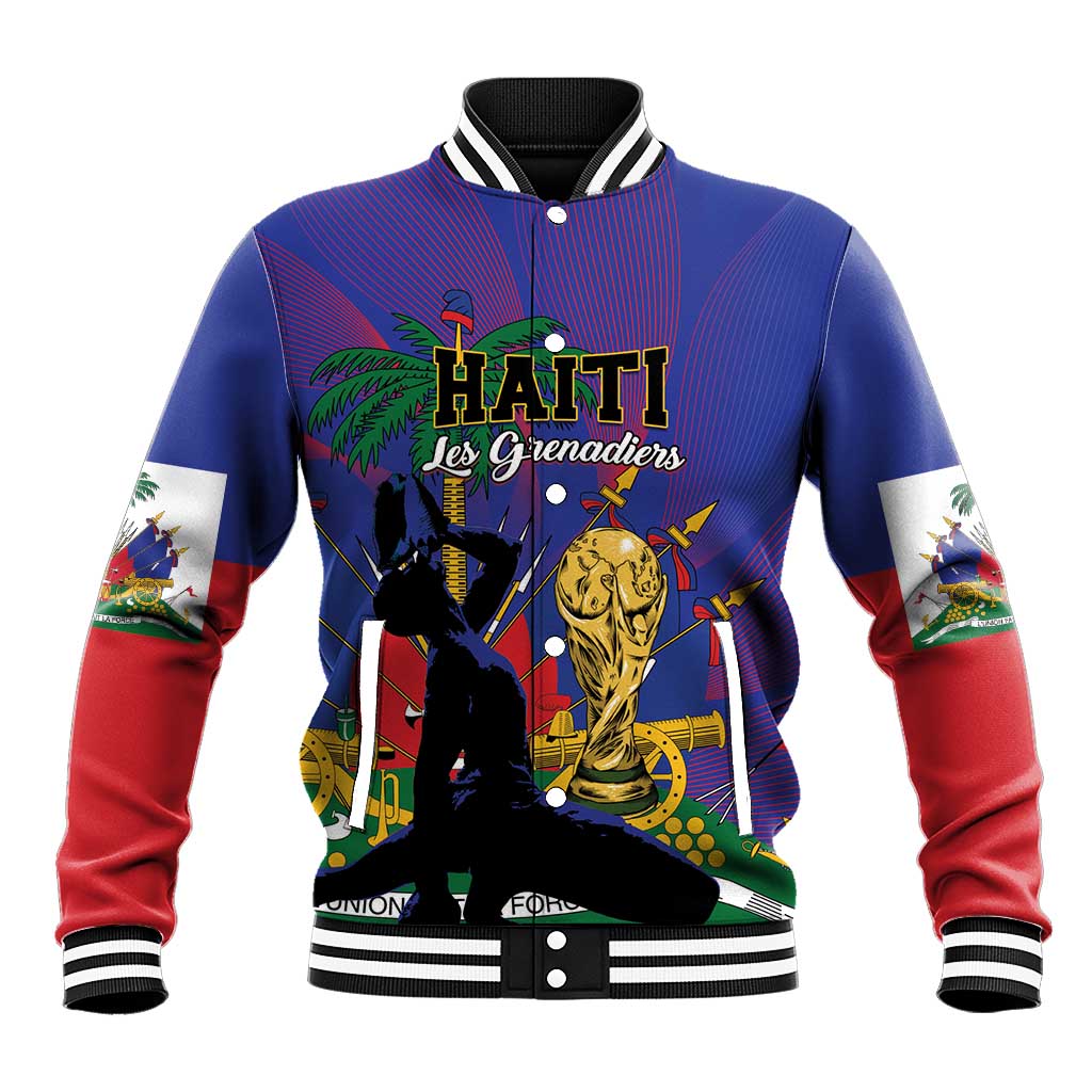 Custom Haiti World Football 2026 Baseball Jacket Go Les Grenadiers - Wonder Print Shop