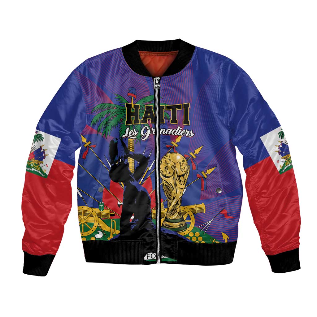 Custom Haiti World Football 2026 Bomber Jacket Go Les Grenadiers - Wonder Print Shop
