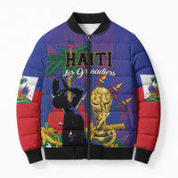 Custom Haiti World Football 2026 Bomber Puffer Jacket Go Les Grenadiers - Wonder Print Shop