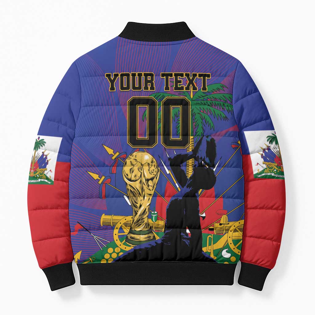 Custom Haiti World Football 2026 Bomber Puffer Jacket Go Les Grenadiers - Wonder Print Shop