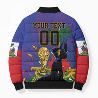 Custom Haiti World Football 2026 Bomber Puffer Jacket Go Les Grenadiers - Wonder Print Shop