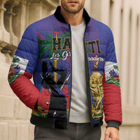 Custom Haiti World Football 2026 Bomber Puffer Jacket Go Les Grenadiers - Wonder Print Shop