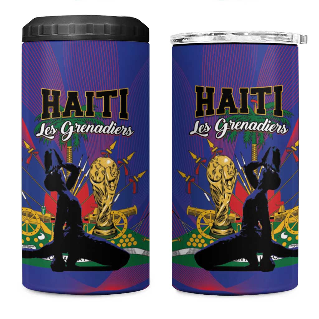 Haiti World Football 2026 4 in 1 Can Cooler Tumbler Go Les Grenadiers - Wonder Print Shop