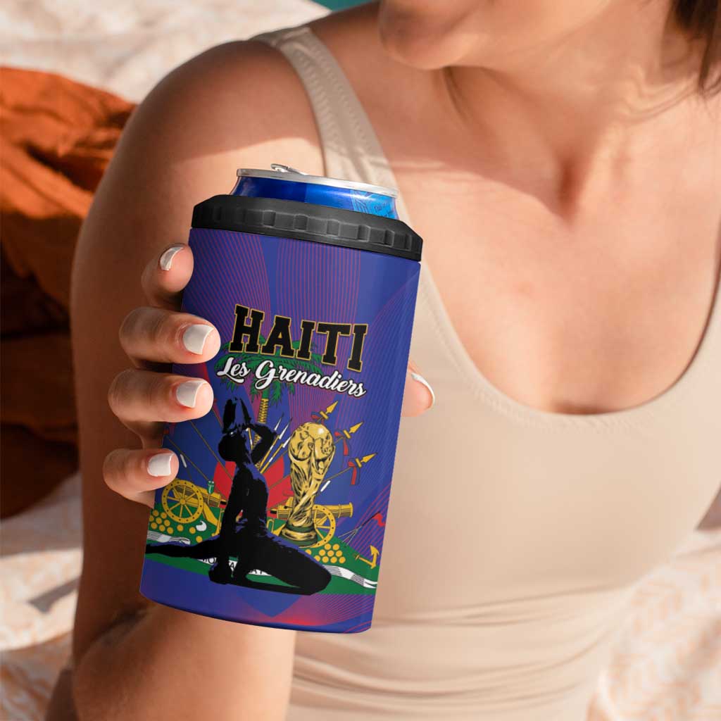 Haiti World Football 2026 4 in 1 Can Cooler Tumbler Go Les Grenadiers - Wonder Print Shop