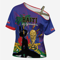 Custom Haiti World Football 2026 Cross Shoulder Shirt Go Les Grenadiers - Wonder Print Shop
