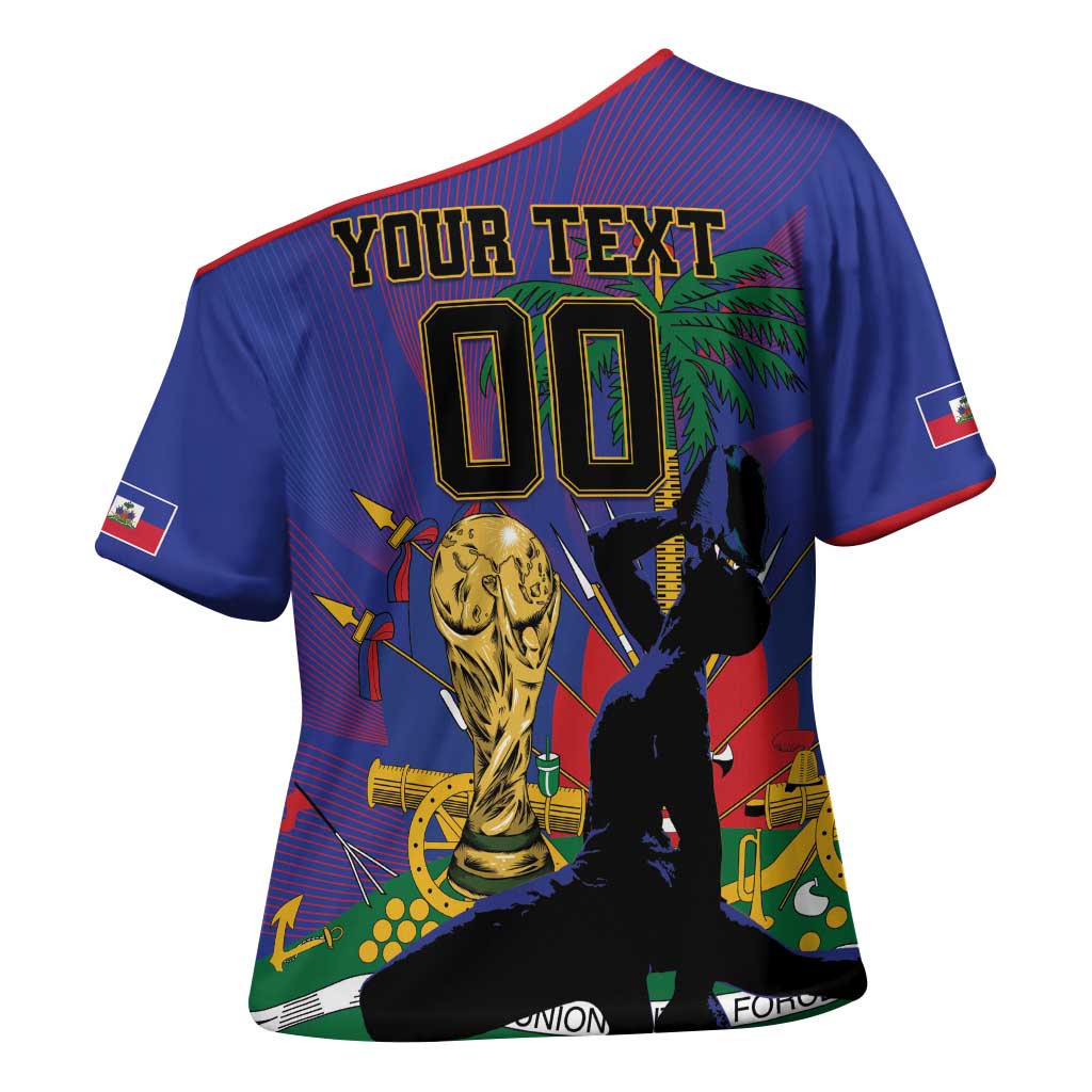 Custom Haiti World Football 2026 Cross Shoulder Shirt Go Les Grenadiers - Wonder Print Shop