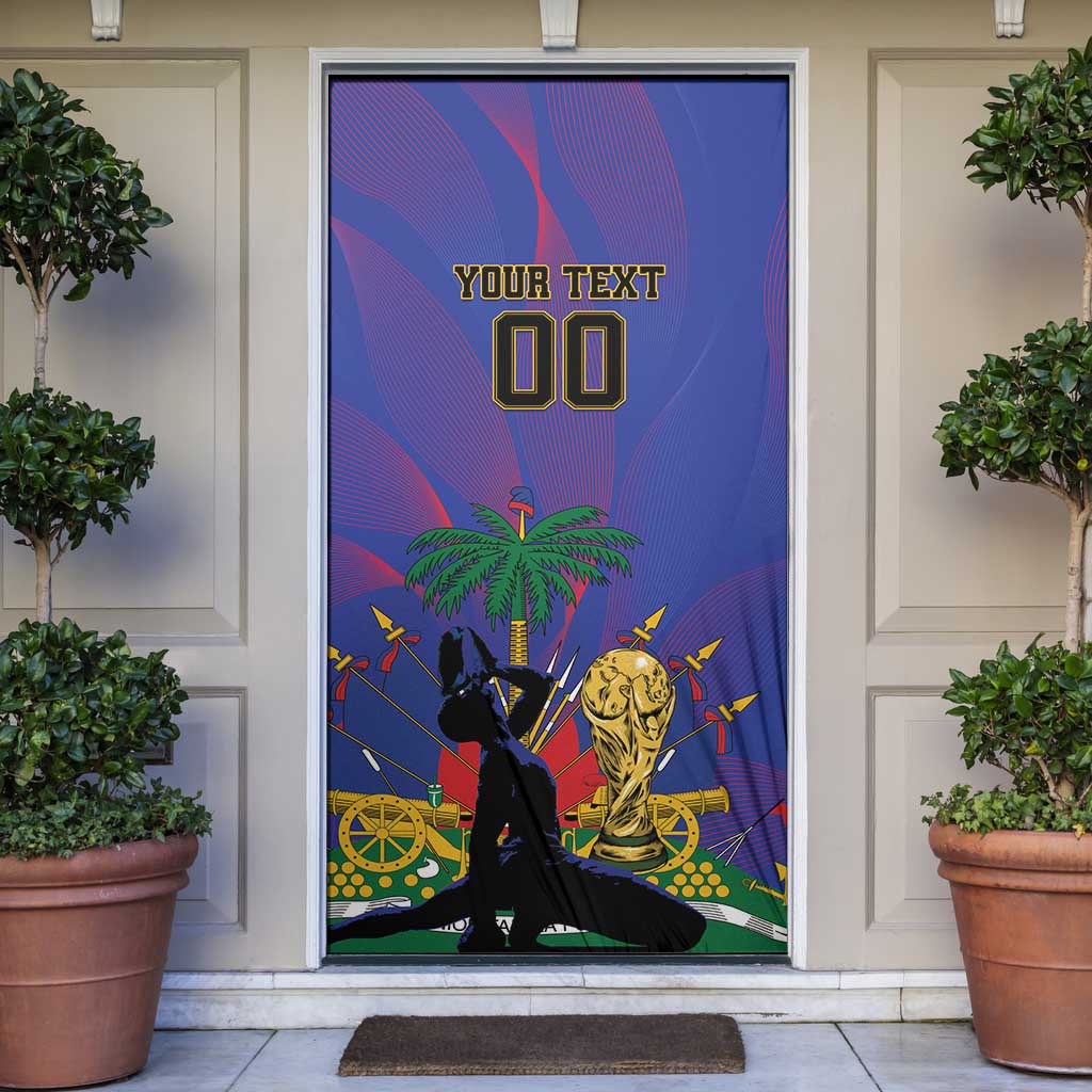 Custom Haiti World Football 2026 Door Cover Go Les Grenadiers - Wonder Print Shop