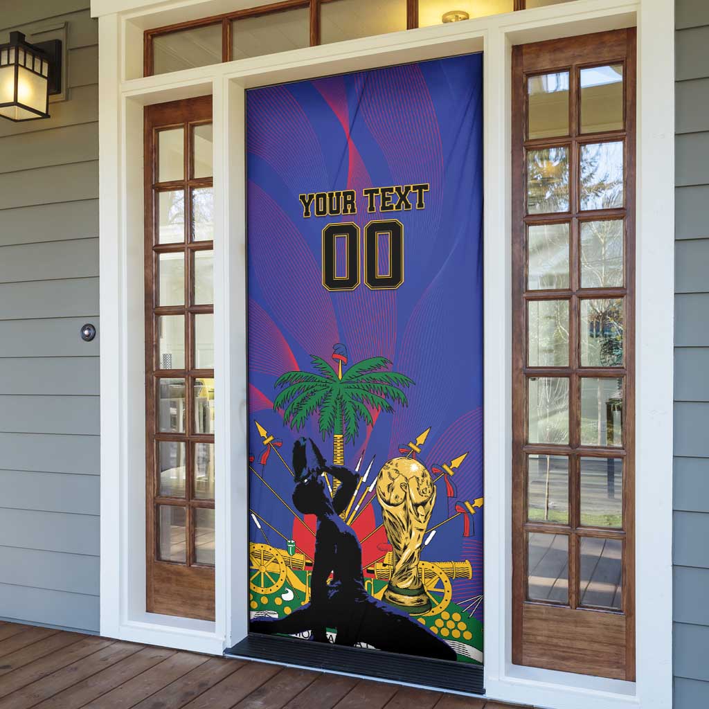 Custom Haiti World Football 2026 Door Cover Go Les Grenadiers - Wonder Print Shop