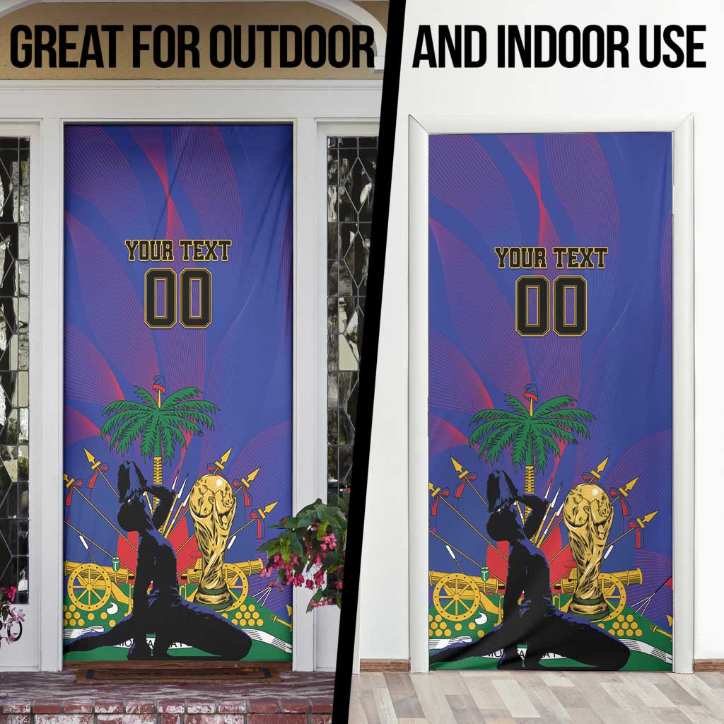 Custom Haiti World Football 2026 Door Cover Go Les Grenadiers - Wonder Print Shop