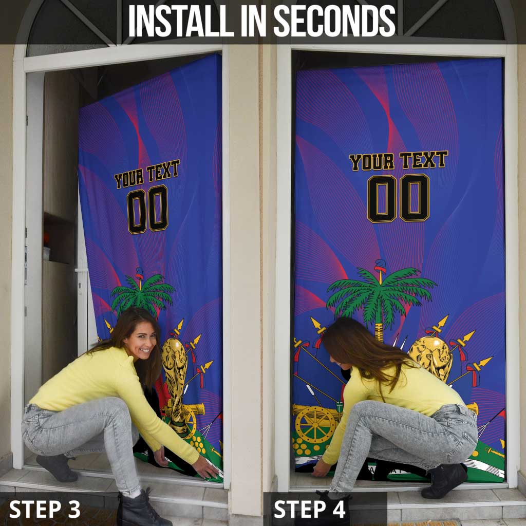 Custom Haiti World Football 2026 Door Cover Go Les Grenadiers - Wonder Print Shop