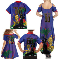 Custom Haiti World Football 2026 Family Matching Summer Maxi Dress and Hawaiian Shirt Go Les Grenadiers - Wonder Print Shop