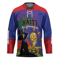 Custom Haiti World Football 2026 Hockey Jersey Go Les Grenadiers - Wonder Print Shop